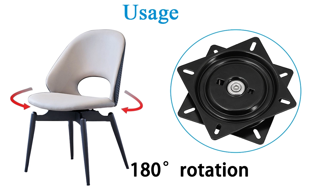 8 Inch Furniture Metal Ball Bearing Rotating Bar Stool Chair Auto Return Swivel Base