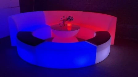 LED Bend Stool Color Changeing Ottoman Rechargeable Ottomans