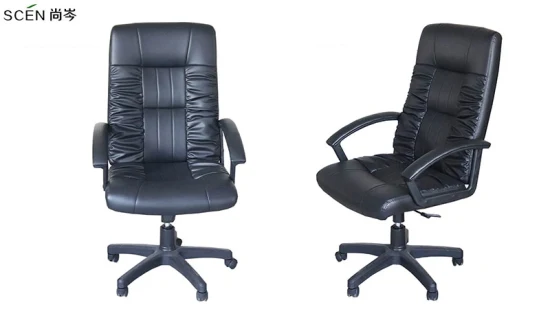 Durable Yellow High Back PU Leather Boss Swivel Chair 350mm Luxury Chrome Metal Base