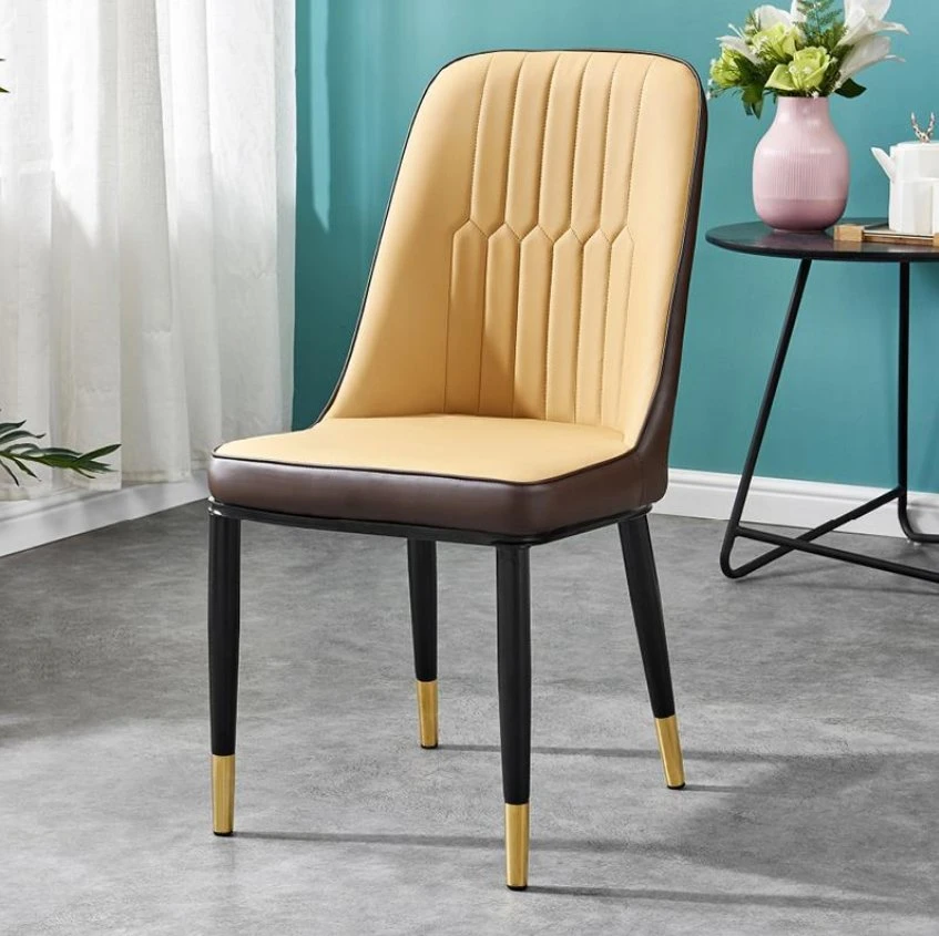 Best Selling Hot Products High Quality with Low Price Restaurant Home Dinner Furmiture Metal Leisure PU Leather Modern Dining Chair