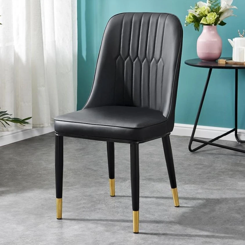 Best Selling Hot Products High Quality with Low Price Restaurant Home Dinner Furmiture Metal Leisure PU Leather Modern Dining Chair