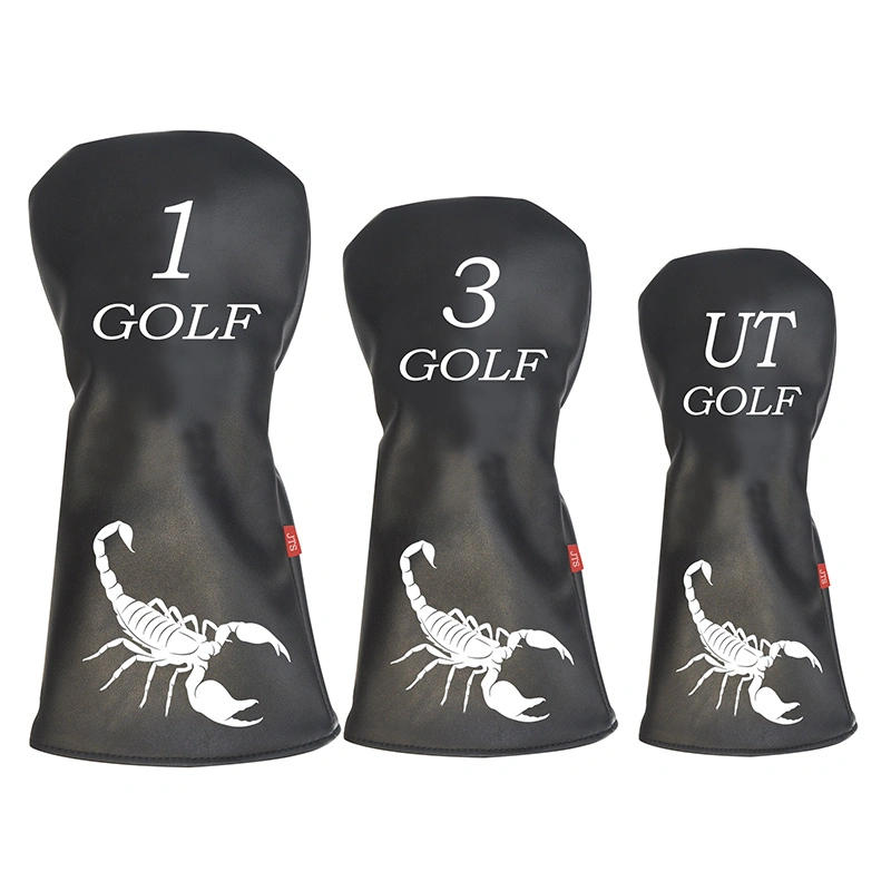 Wholesale PU Leather Custom Golf Fairway Wood Headcover Set